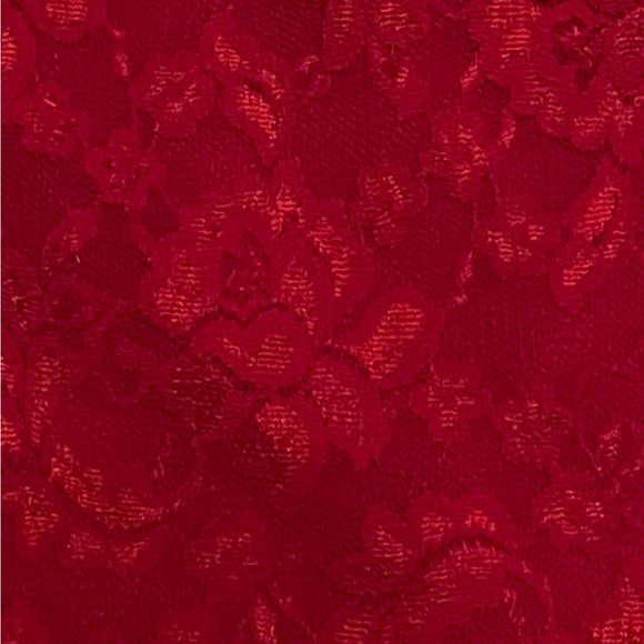 Moda International Vibrant Red Lace Strapless Top - Picture 3 of 5